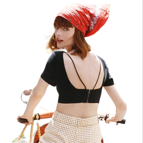 NWT | Zara Women's Open Back Crop Top | Size M - Picture 3 of 6